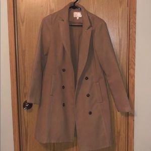Camel button up jacket